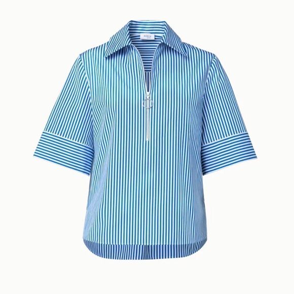 Akris Punto Striped Blouse size 6 - Picture 1 of 9